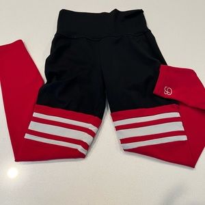 Black and red leggings